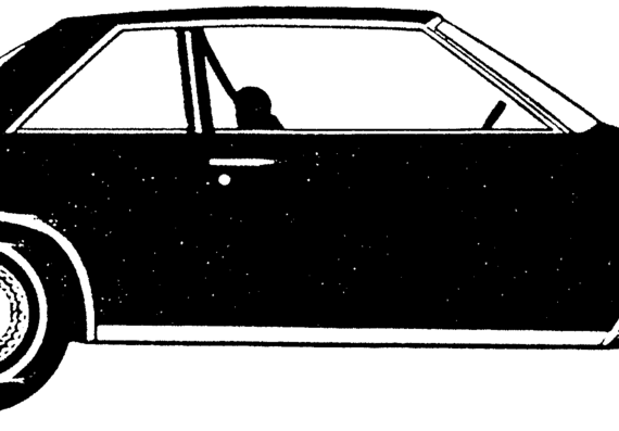 Chevrolet Malibu Coupe (1981) - Шевроле - чертежи, габариты, рисунки автомобиля