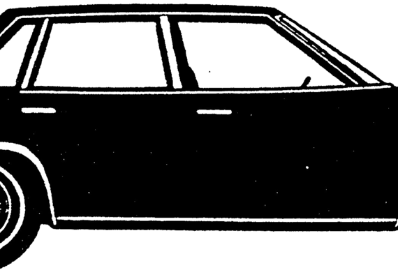 Chevrolet Malibu Sedan (1978) - Шевроле - чертежи, габариты, рисунки автомобиля