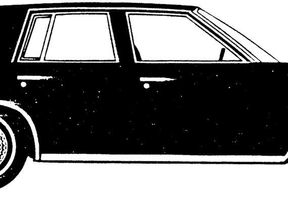 Chevrolet Malibu Sedan (1981) - Шевроле - чертежи, габариты, рисунки автомобиля