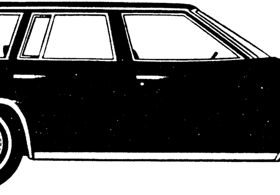 Chevrolet Malibu Station Wagon (1981) - Шевроле - чертежи, габариты, рисунки автомобиля