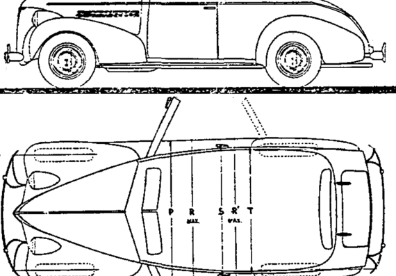 Chevrolet Master Coupe (1939) - Шевроле - чертежи, габариты, рисунки автомобиля