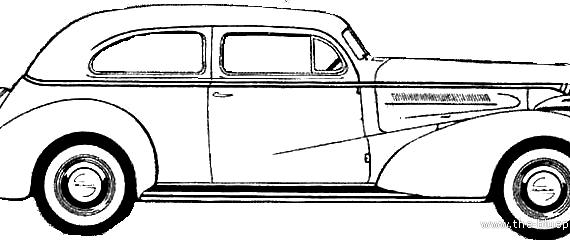 Chevrolet Master DeLuxe 2-Door Coach (1937) - Шевроле - чертежи, габариты, рисунки автомобиля
