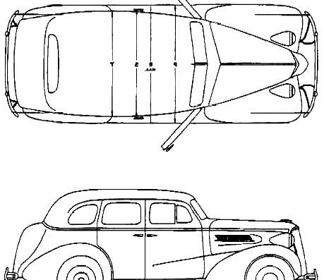 Chevrolet Master Sedan (1937) - Chevrolet - drawings, dimensions, pictures of the car