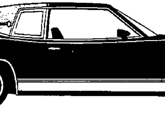 Chevrolet Monte Carlo Landau Coupe (1978) - Шевроле - чертежи, габариты, рисунки автомобиля