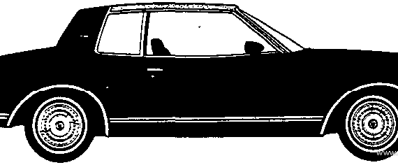 Chevrolet Monte Carlo Landau Coupe (1979) - Шевроле - чертежи, габариты, рисунки автомобиля