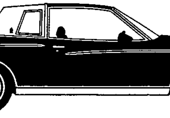 Chevrolet Monte Carlo Landau Coupe (1980) - Шевроле - чертежи, габариты, рисунки автомобиля