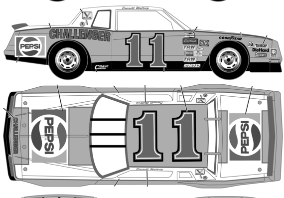Chevrolet Monte Carlo Pepsi Challenger No.11 Darrell Waltrip (1983) - Chevrolet - drawings, dimensions, pictures of the car