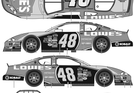 Chevrolet Monte Carlo SS Jimmy Johnson No.48 Lowe (2006) - Chevrolet - drawings, dimensions, pictures of the car