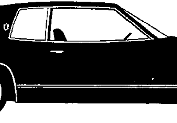 Chevrolet Monte Carlo Sport Coupe (1978) - Шевроле - чертежи, габариты, рисунки автомобиля