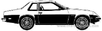 Chevrolet Monza Sport Coupe (1976) - Шевроле - чертежи, габариты, рисунки автомобиля