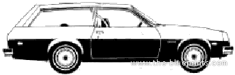 Chevrolet Monza Wagon (1976) - Шевроле - чертежи, габариты, рисунки автомобиля