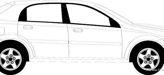 Chevrolet Optra 5-Door (2006) - Шевроле - чертежи, габариты, рисунки автомобиля