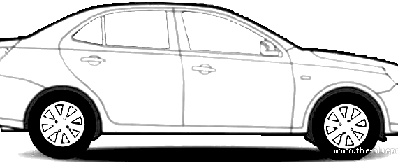Chevrolet Optra CN (2014) - Шевроле - чертежи, габариты, рисунки автомобиля