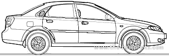 Chevrolet Optra Magnum TCDi (2009) - Шевроле - чертежи, габариты, рисунки автомобиля