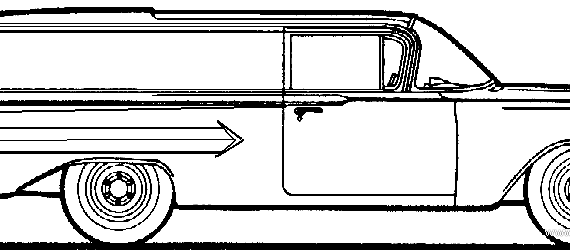 Chevrolet Panel Delivery (1960) - Шевроле - чертежи, габариты, рисунки автомобиля