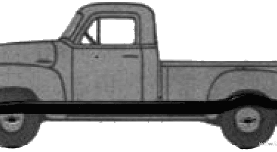 Chevrolet Pick-Up 3104 (1954) - Шевроле - чертежи, габариты, рисунки автомобиля