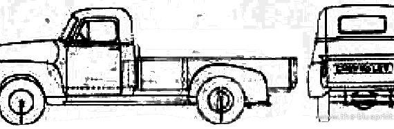 Chevrolet Pick-Up Heavy-Duty 3804 (1954) - Chevrolet - drawings, dimensions, pictures of the car
