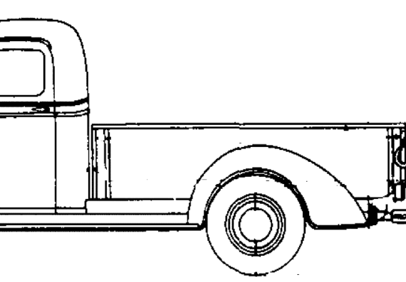 Chevrolet Pick-up 0.75ton (1938) - Шевроле - чертежи, габариты, рисунки автомобиля