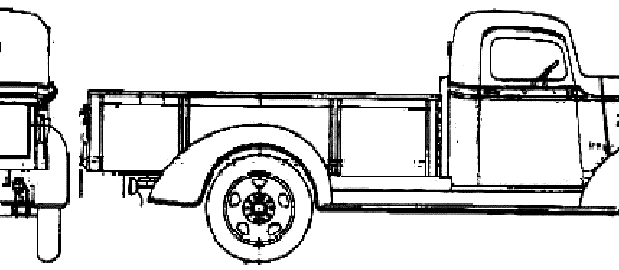 Chevrolet Pick-up 1.5ton (1937) - Шевроле - чертежи, габариты, рисунки автомобиля