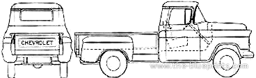 Chevrolet Pick-up 3600 (1956) - Chevrolet - drawings, dimensions, pictures of the car