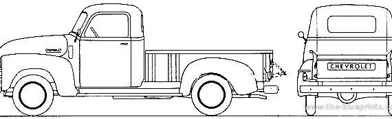 Chevrolet Pick-up 3604 (1947) - Chevrolet - drawings, dimensions, pictures of the car
