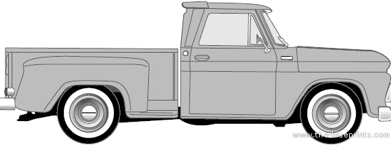 Chevrolet Pick-up Stepside (1955) - Шевроле - чертежи, габариты, рисунки автомобиля