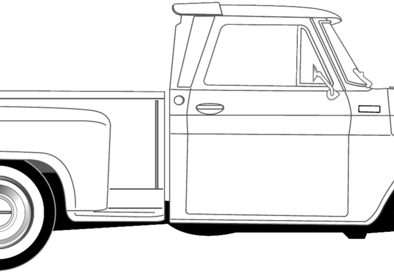 Chevrolet Pick-up Stepside (1965) - Chevrolet - drawings, dimensions, pictures of the car