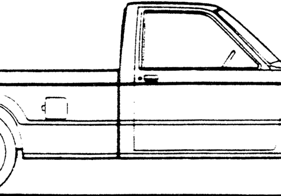 Chevrolet S10 Pick-up (1992) - Шевроле - чертежи, габариты, рисунки автомобиля