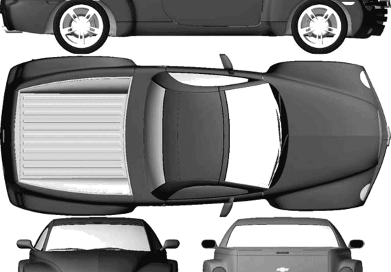 Chevrolet SSR (2007) - Шевроле - чертежи, габариты, рисунки автомобиля