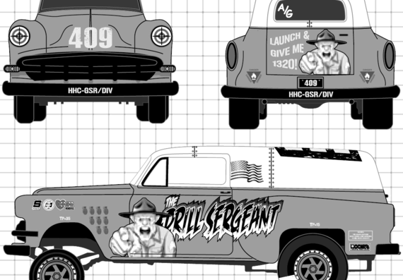 Chevrolet Sedan Delivery 1508 Custom (1953) - Chevrolet - drawings, dimensions, pictures of the car