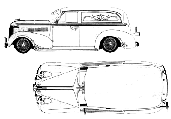 Chevrolet Sedan Delivery Lowrider (1939) - Шевроле - чертежи, габариты, рисунки автомобиля