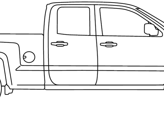 Chevrolet Silverdo Double Cab (2014) - Шевроле - чертежи, габариты, рисунки автомобиля