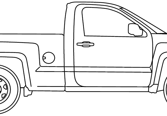 Chevrolet Silverdo Single Cab (2014) - Шевроле - чертежи, габариты, рисунки автомобиля