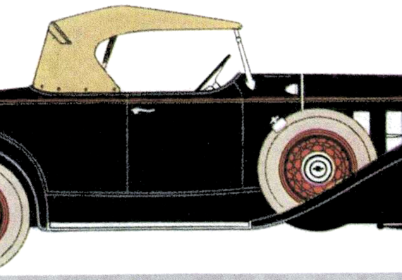 Chevrolet Six Deluxe Sport Roadster (1932) - Шевроле - чертежи, габариты, рисунки автомобиля
