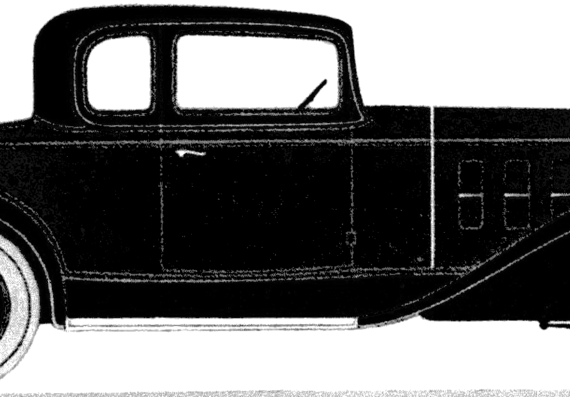 Chevrolet Six Standard 5-passenger Coupe (1932) - Шевроле - чертежи, габариты, рисунки автомобиля