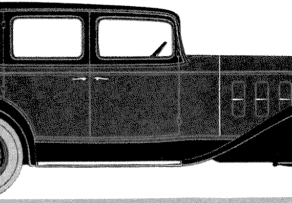 Chevrolet Six Standard Sedan (1932) - Шевроле - чертежи, габариты, рисунки автомобиля