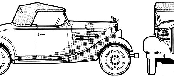 Chevrolet Standard Roadster Series EC (1935) - Шевроле - чертежи, габариты, рисунки автомобиля