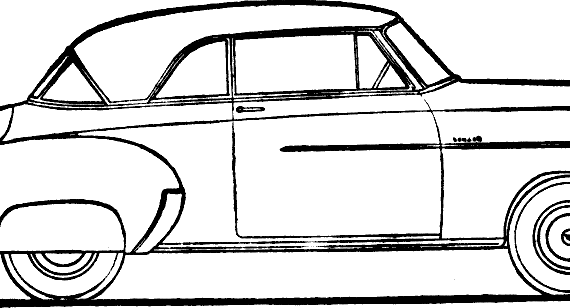 Chevrolet Styleline DeLuxe Bel Air Coupe (1950) - Шевроле - чертежи, габариты, рисунки автомобиля