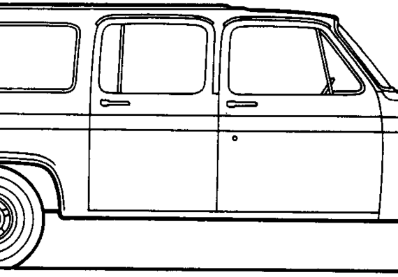 Chevrolet Suburban (1988) - Шевроле - чертежи, габариты, рисунки автомобиля