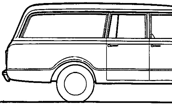 Chevrolet Suburban Carryall C10 (1967) - Шевроле - чертежи, габариты, рисунки автомобиля