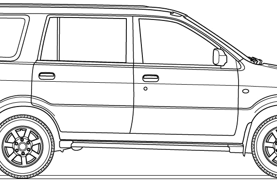 Chevrolet Tavera (2004) - Шевроле - чертежи, габариты, рисунки автомобиля