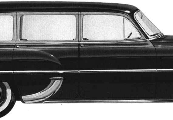 Chevrolet Townsman Station Wagon (1953) - Шевроле - чертежи, габариты, рисунки автомобиля