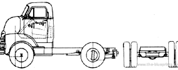 Chevrolet Tractor Chassis 5103 (1954) - Chevrolet - drawings, dimensions, pictures of the car