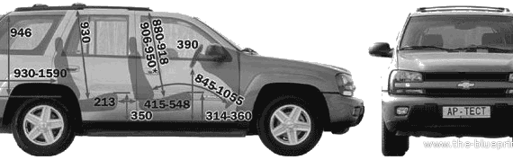 Chevrolet Trail Brazer (2004) - Chevrolet - drawings, dimensions, pictures of the car