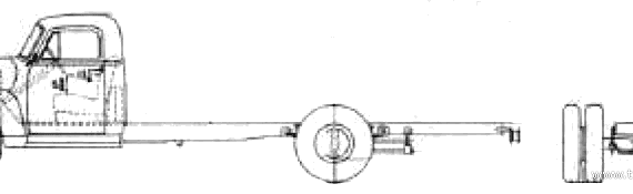 Chevrolet Truck Chassis 6503 (1954) - Chevrolet - drawings, dimensions, pictures of the car