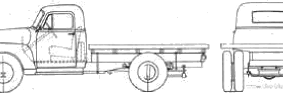 Chevrolet Truck Platform 4108 (1954) - Шевроле - чертежи, габариты, рисунки автомобиля