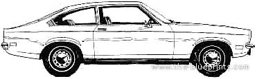 Chevrolet Vega Hatchback Coupe (1971) - Шевроле - чертежи, габариты, рисунки автомобиля