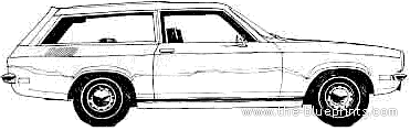 Chevrolet Vega Kammback Wagon (1971) - Шевроле - чертежи, габариты, рисунки автомобиля