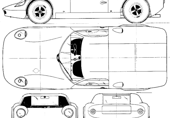 Chevron GT (1966) - Разные автомобили - чертежи, габариты, рисунки автомобиля