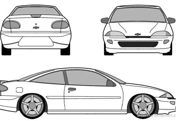 Chevy Cavalier - Шевроле - чертежи, габариты, рисунки автомобиля